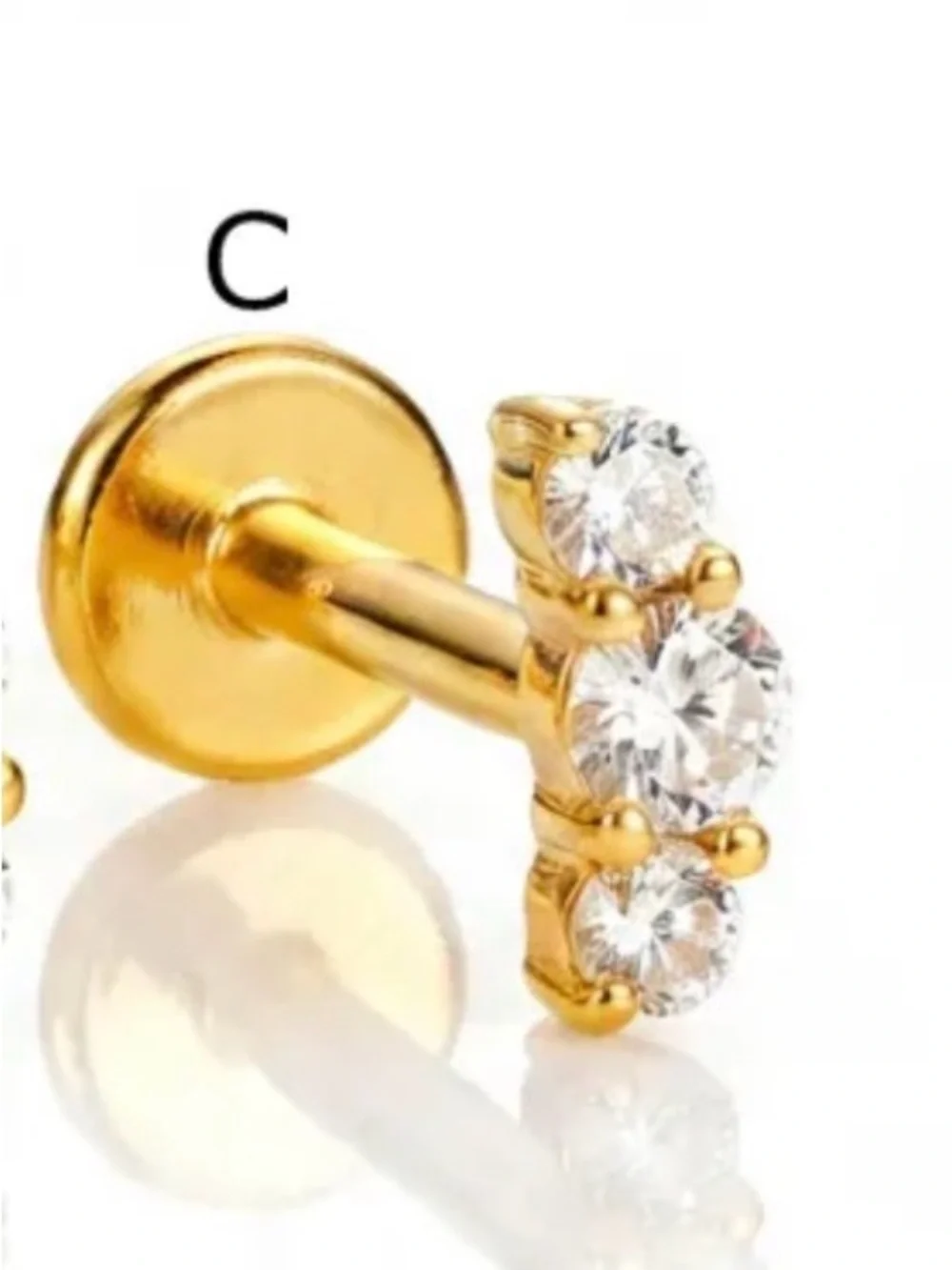 ‘Gold’ flatback Earring - Women Jewelry - Picture 2 of 7